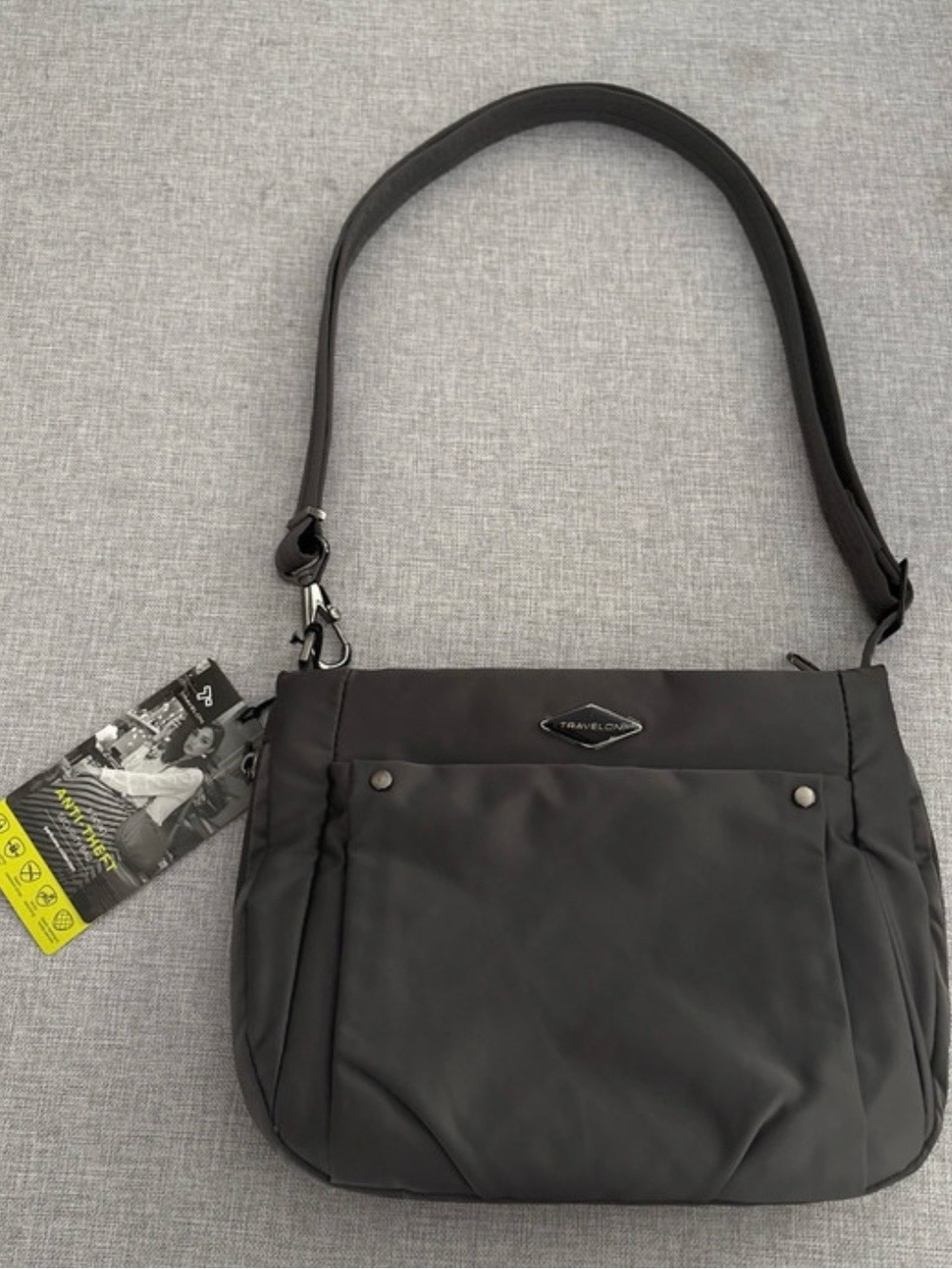 Travelon Anti-Theft Security Expandable Crossbody Shoulder Nylon Tote Bag